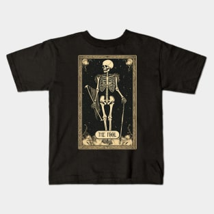 The Fool Skeleton Tarot Card Kids T-Shirt